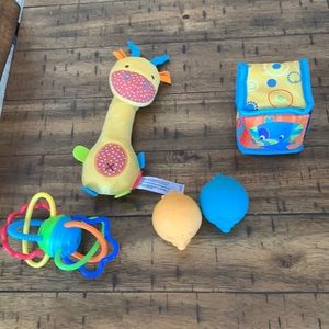 Giraffe Baby Rattles Miscellaneous Happy Hands Toy Bag